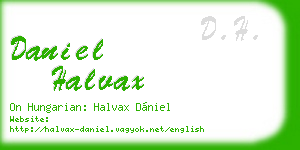 daniel halvax business card